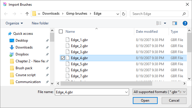 Krita now loads and saves brush tips in Gimp’s format