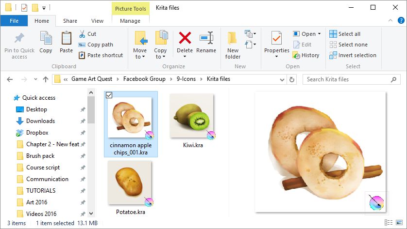 Preview your Krita files from the Explorer with the shell extension