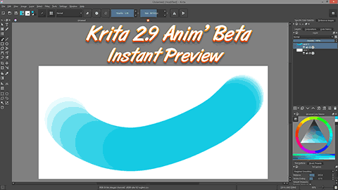 Instant preview in Krita 2.9 anim edition