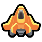 Sprite representing a yellow spaceship