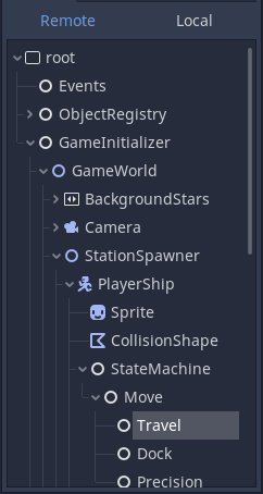 The remote scene for a game