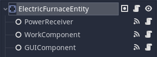scene tree of a furnace with 3 components