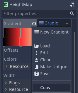 HeightMap colormap copy/paste