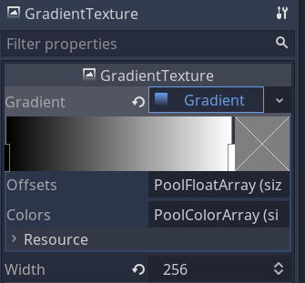 Gradient settings