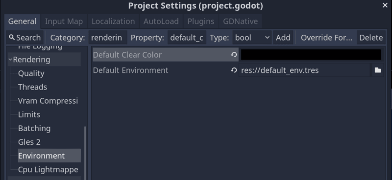 Changing the default background color