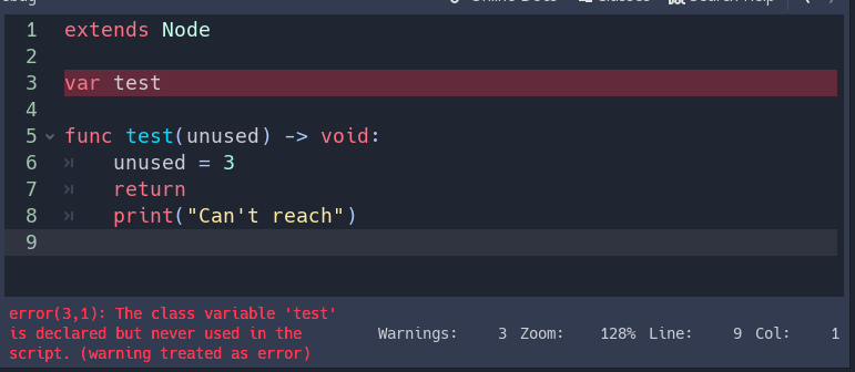 warnings as errors