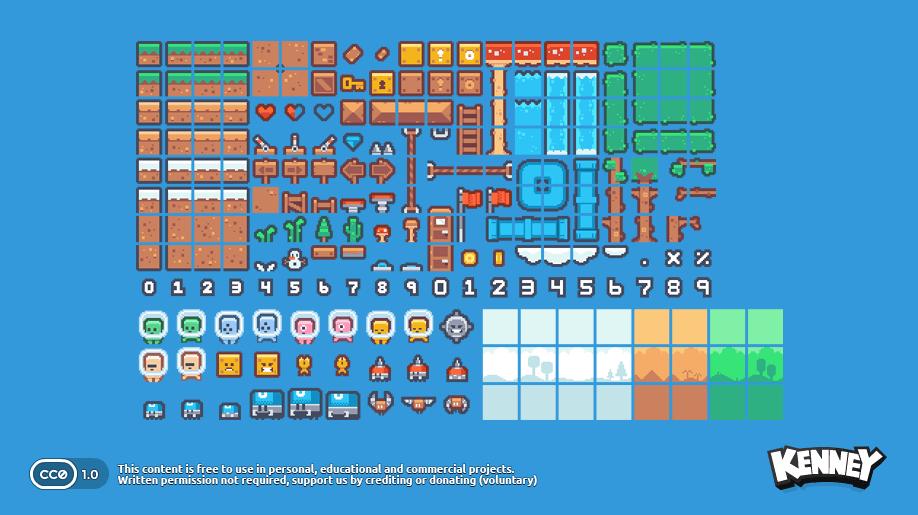 Sprite sheet example from Kenney's assets