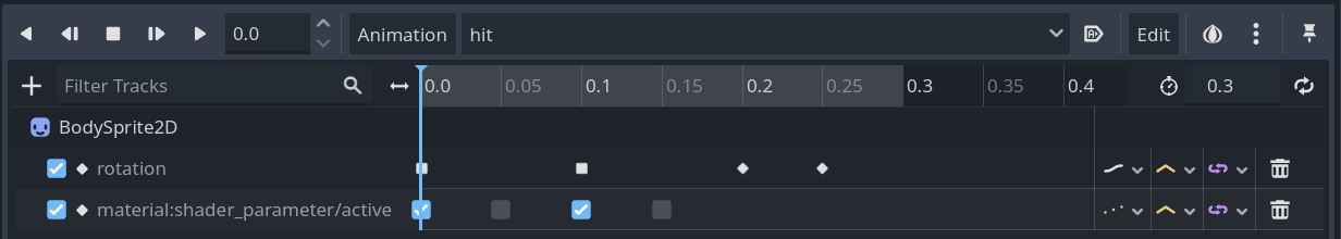 Screenshot of the enemy reaction animation