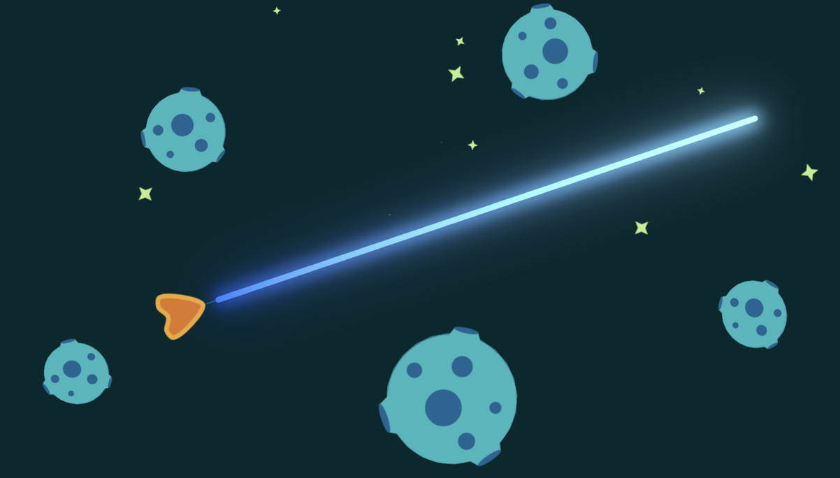 Screenshot of the laser with a blue gradient