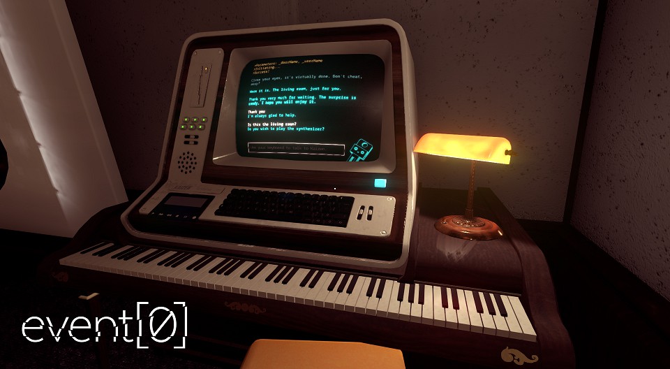 An old computer screen sitting on a piano