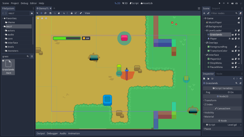 Тайловая карта для godot
